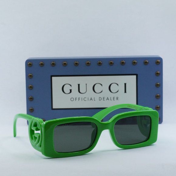 FINAL PRICE NEW GUCCI GG1325S 009 ACID GREEN/GREY SUNGLASSES - Picture 7 of 9